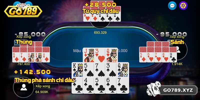 Mậu Binh Online - Hướng Dẫn Cách Chơi Và Mẹo Thắng Tại GO789 3 Xếp bài là yếu tố quan trọng trong thi đấu
